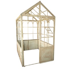 Antiqued White Iron Greenhouse