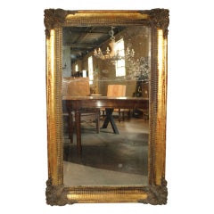 French Louis XIV Style Mirror In Gilt Wood
