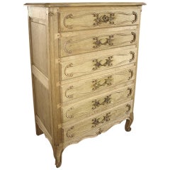Antique French Provencal Chest/Chiffonniere in Washed Oak