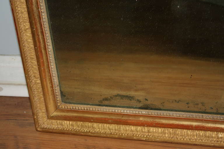Early 19th Century French Antique Empire Period Mirror in Gilt Wood 2