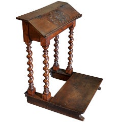 Antique French Louis XIII Style "Prie-Dieu" Prayer Desk in Oak