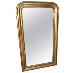 French Period Louis Philippe Mirror in Gilt Wood