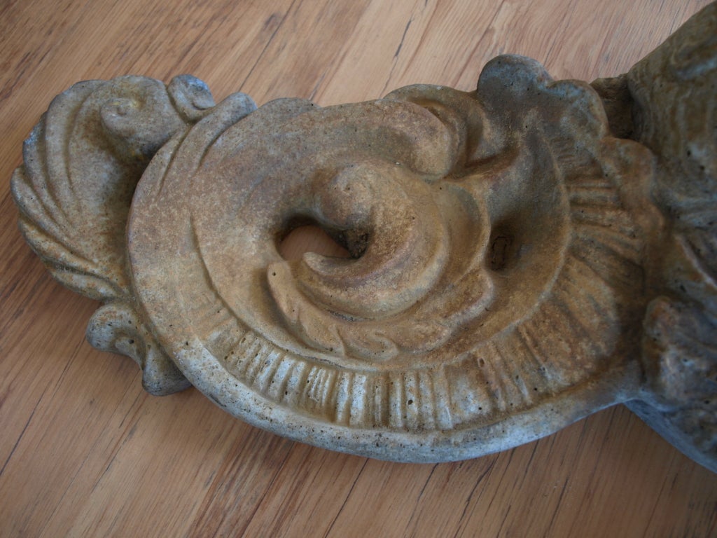 Pair of Mid 20th Century Concrete Angel Architectural Ornaments 1