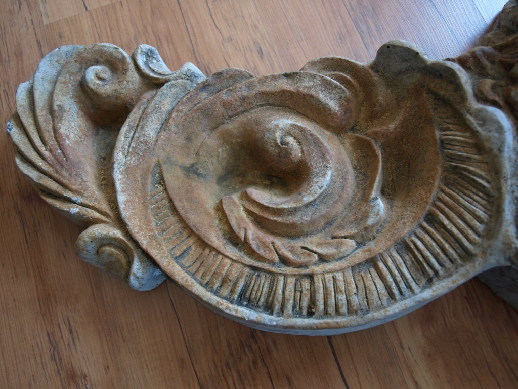 Pair of Mid 20th Century Concrete Angel Architectural Ornaments 4
