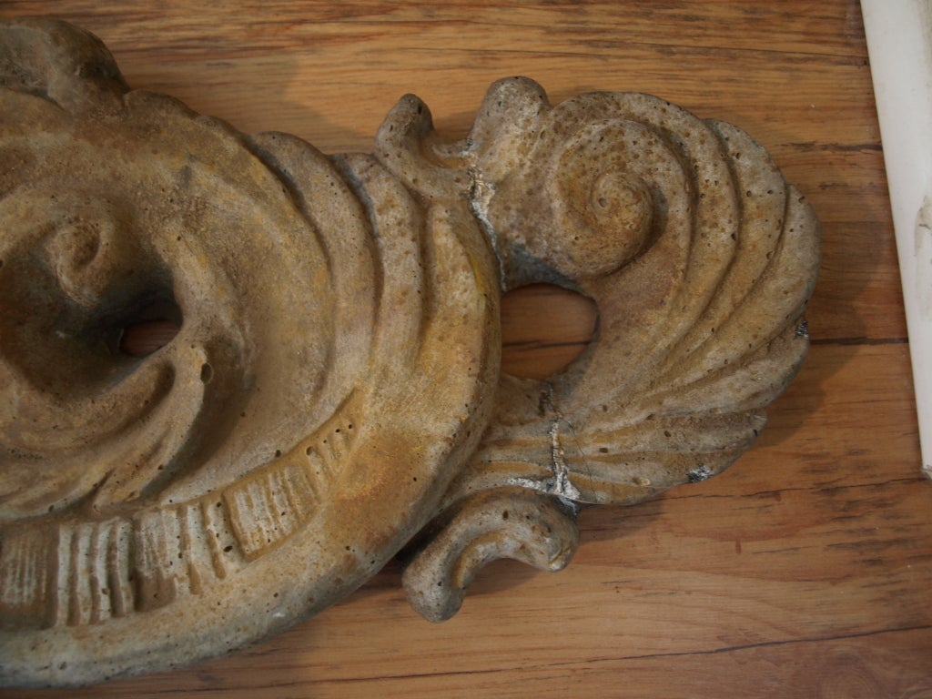 Pair of Mid 20th Century Concrete Angel Architectural Ornaments 7