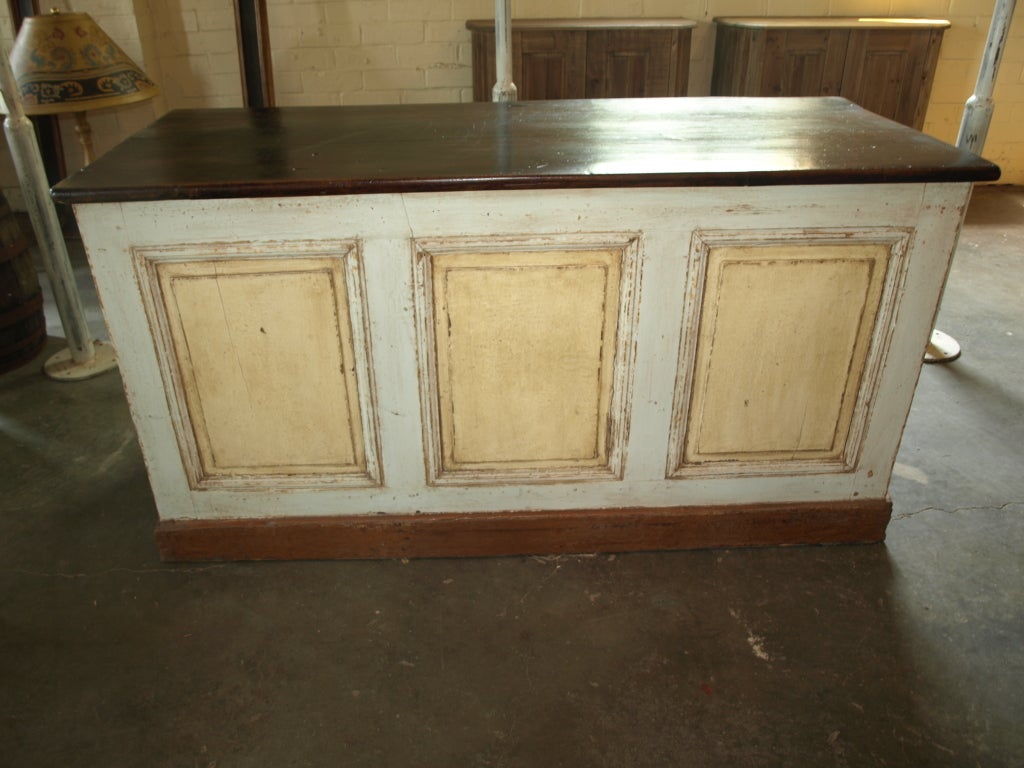 Wood French 19th Century Painted Counter