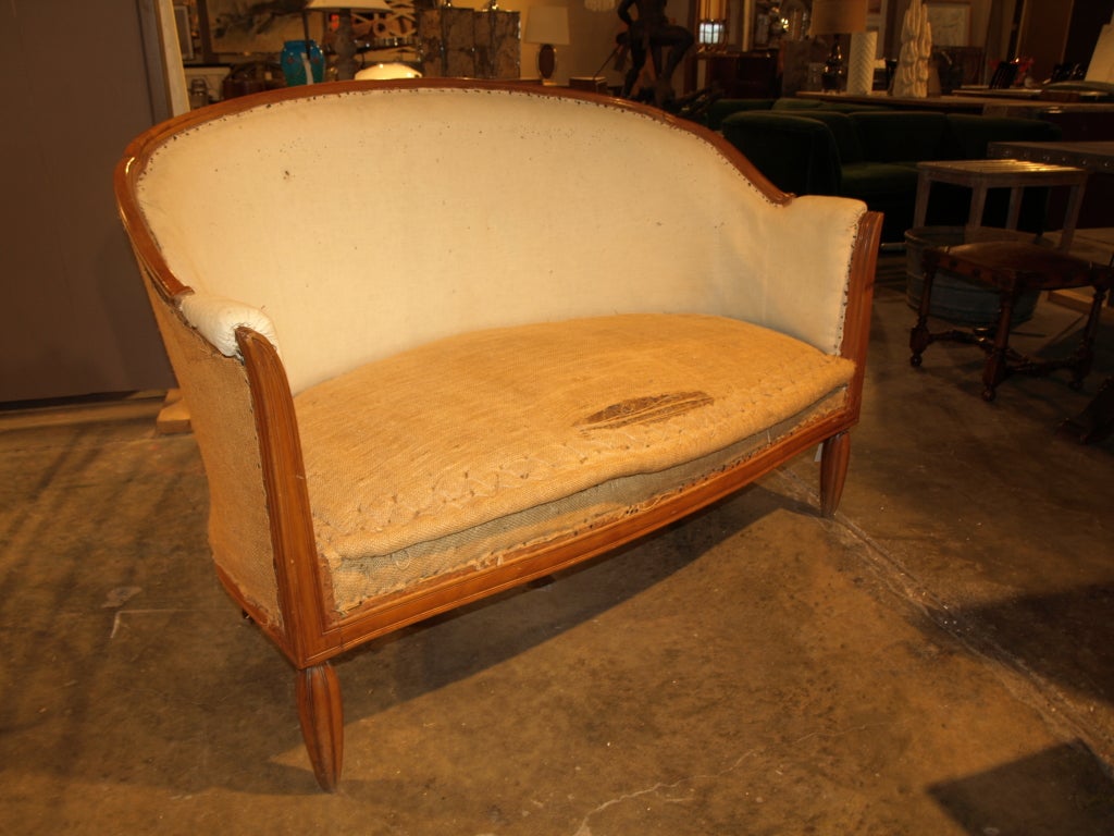 20th Century 1920's Style French Banquette in Walnut
