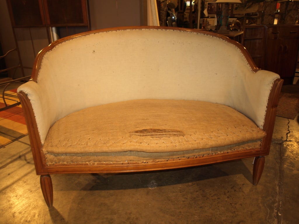 1920's Style French Banquette in Walnut 3