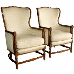 Pair of Late 19th Century French Provencal Bergeres