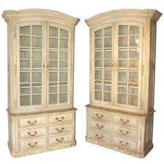 Pair of Spanish Painted Bookcases