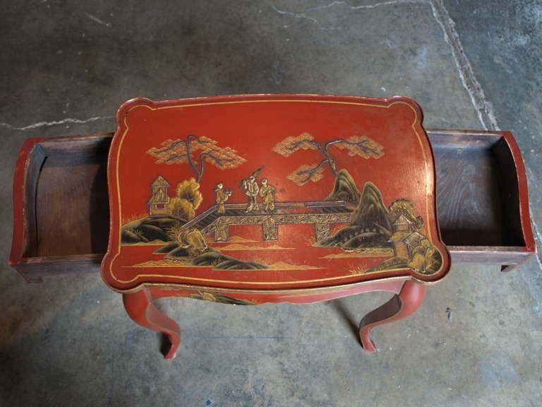 Louis XV Style French Chinoiserie Side Table 1