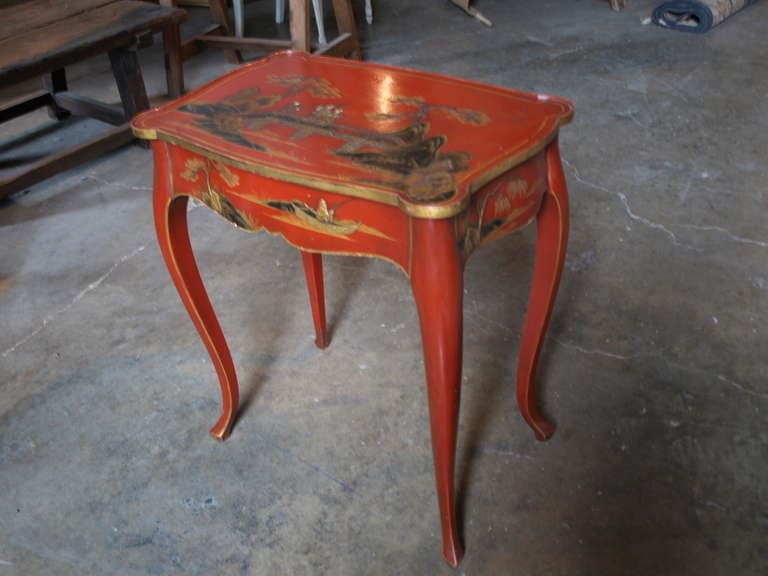 Mid-20th Century Louis XV Style French Chinoiserie Side Table