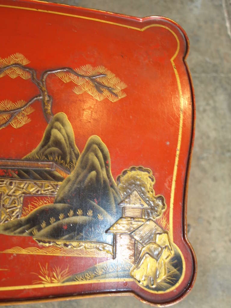 Louis XV Style French Chinoiserie Side Table 3