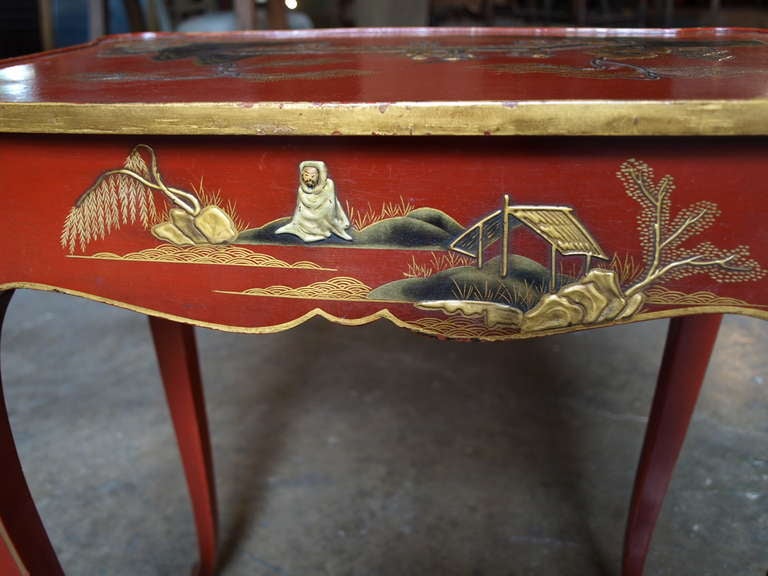 Louis XV Style French Chinoiserie Side Table 5