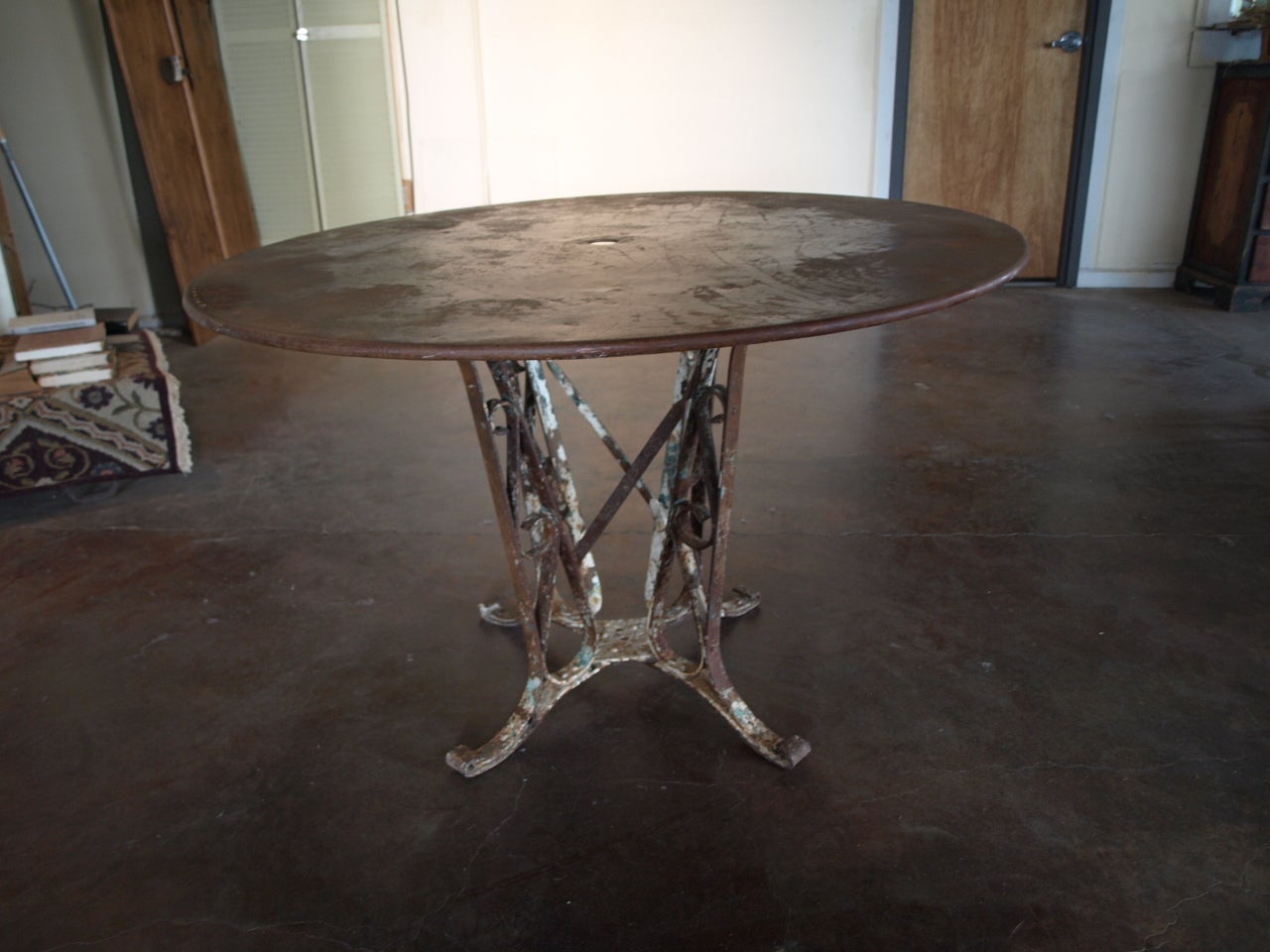 French Iron Garden Table