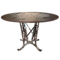 Antique French Iron Garden Table