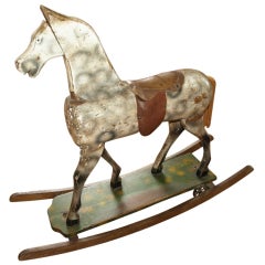 Vintage French Rocking Horse