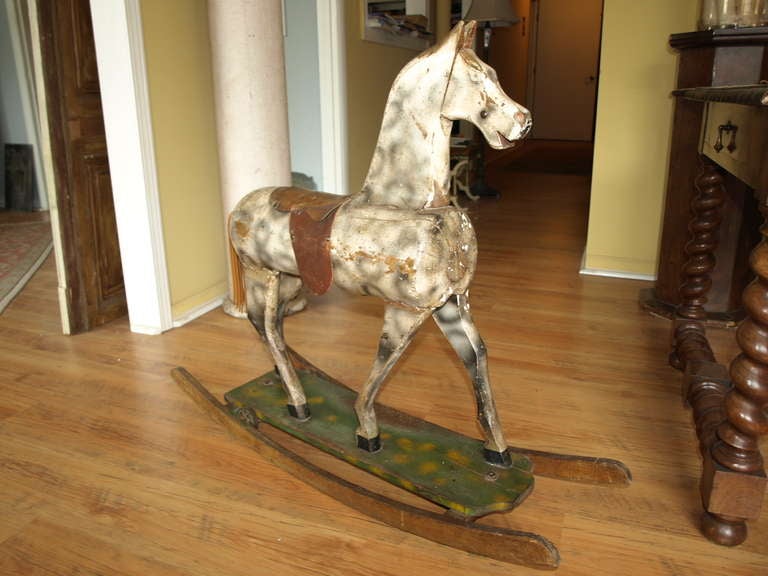 Wood Vintage French Rocking Horse