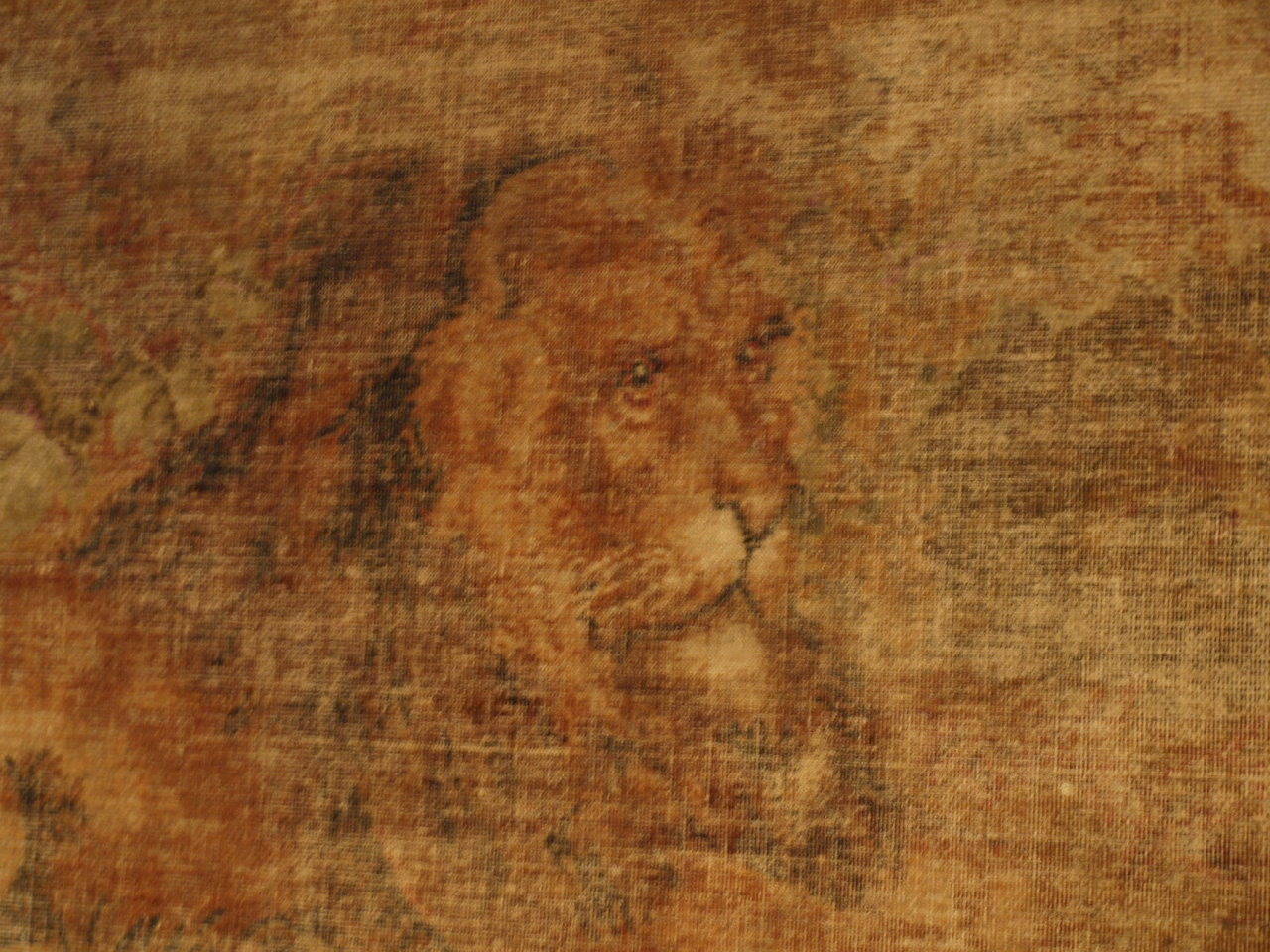 18th Century Italian Needlepoint of a Recumbent Lion 1