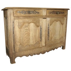 French Antique Louis XIV Style Buffet in Bleached Oak