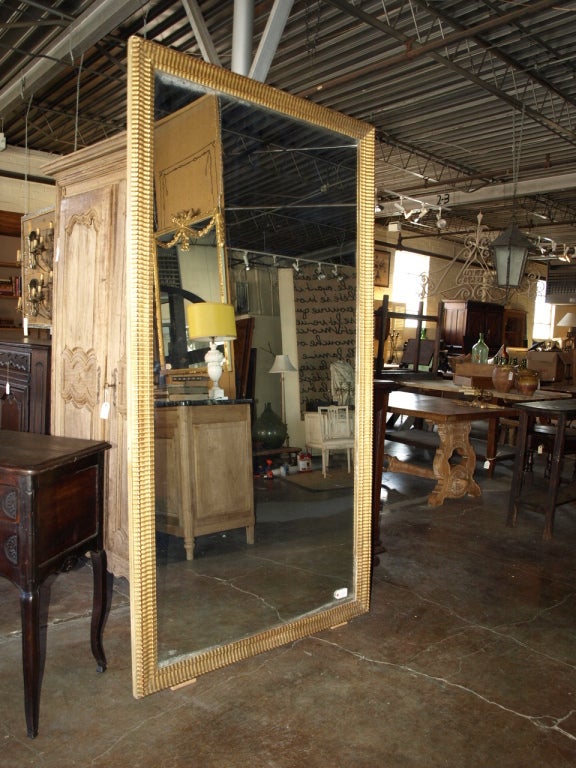 Late 19th Century French Gilt Wood Mirror