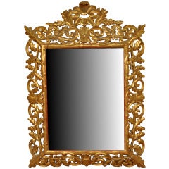 French Antique Early 19th Century Mirror in Gilt Wood