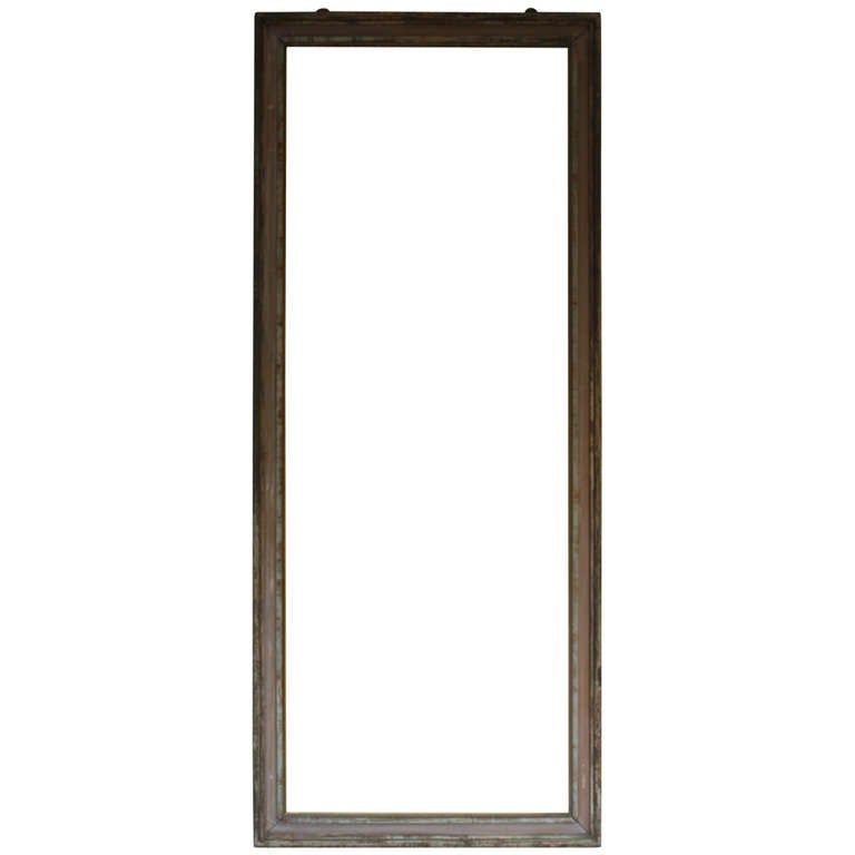 Exceptionally Large Italian 19th Century Wooden Frame In Painted Pine