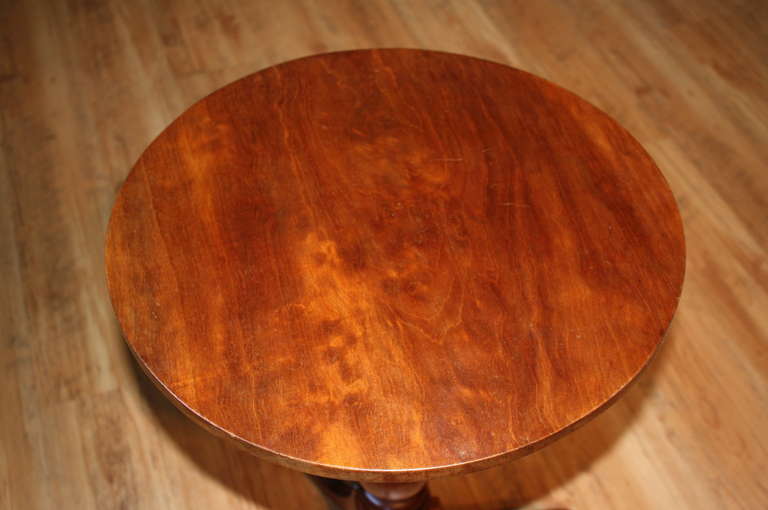 19th Century English Tilt Top Candle Stand in Mahogany 2