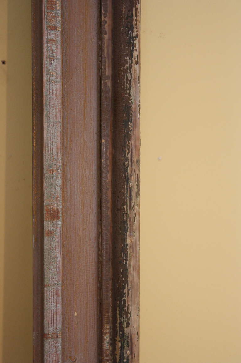 Exceptionally Large Italian 19th Century Wooden Frame In Painted Pine 4