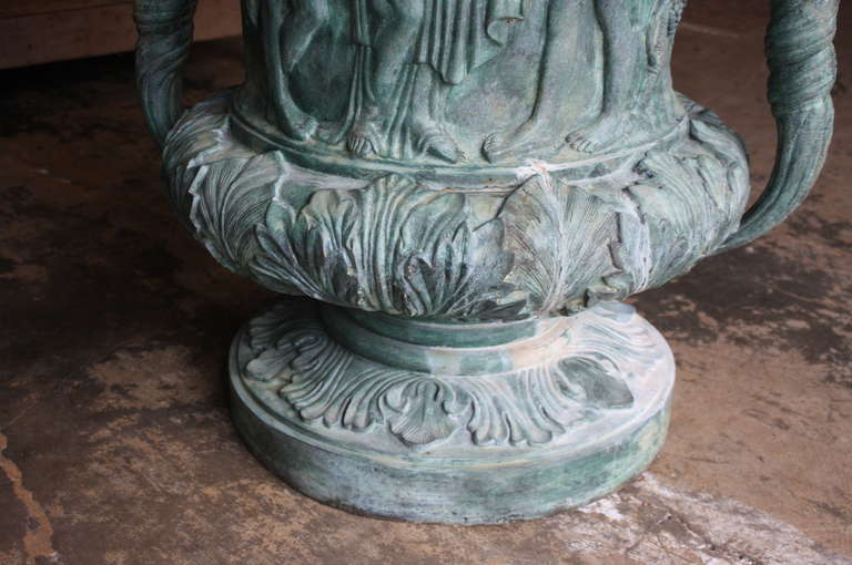 Pair of Exceptionally Large Bronze Urns In Good Condition In Atlanta, GA