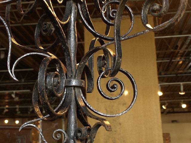 Late 19th Century Italian Iron Chandelier For Sale 2
