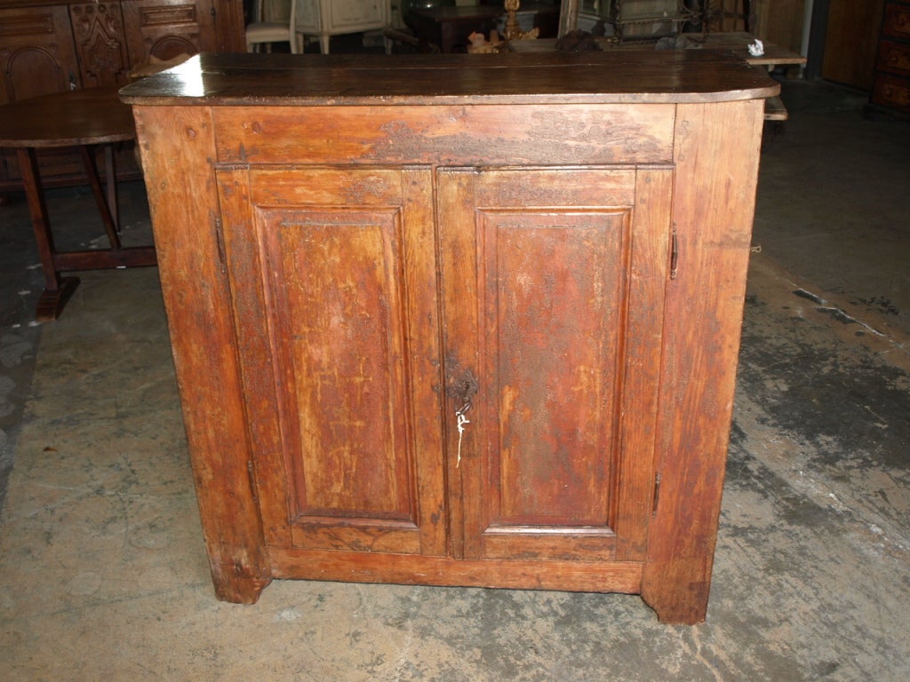 Early 19th century French antique buffet. This is the original finish for this piece. Such a beautiful patina and clean lines. Great scale for use in a dining room or foyer, could serve as a dresser in a guest room. The design possibilities are