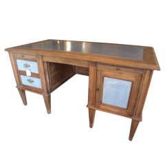 Catalan Desk in Mahogany and Zinc
