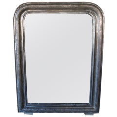 French Louis Philippe Mirror in Silver Wood