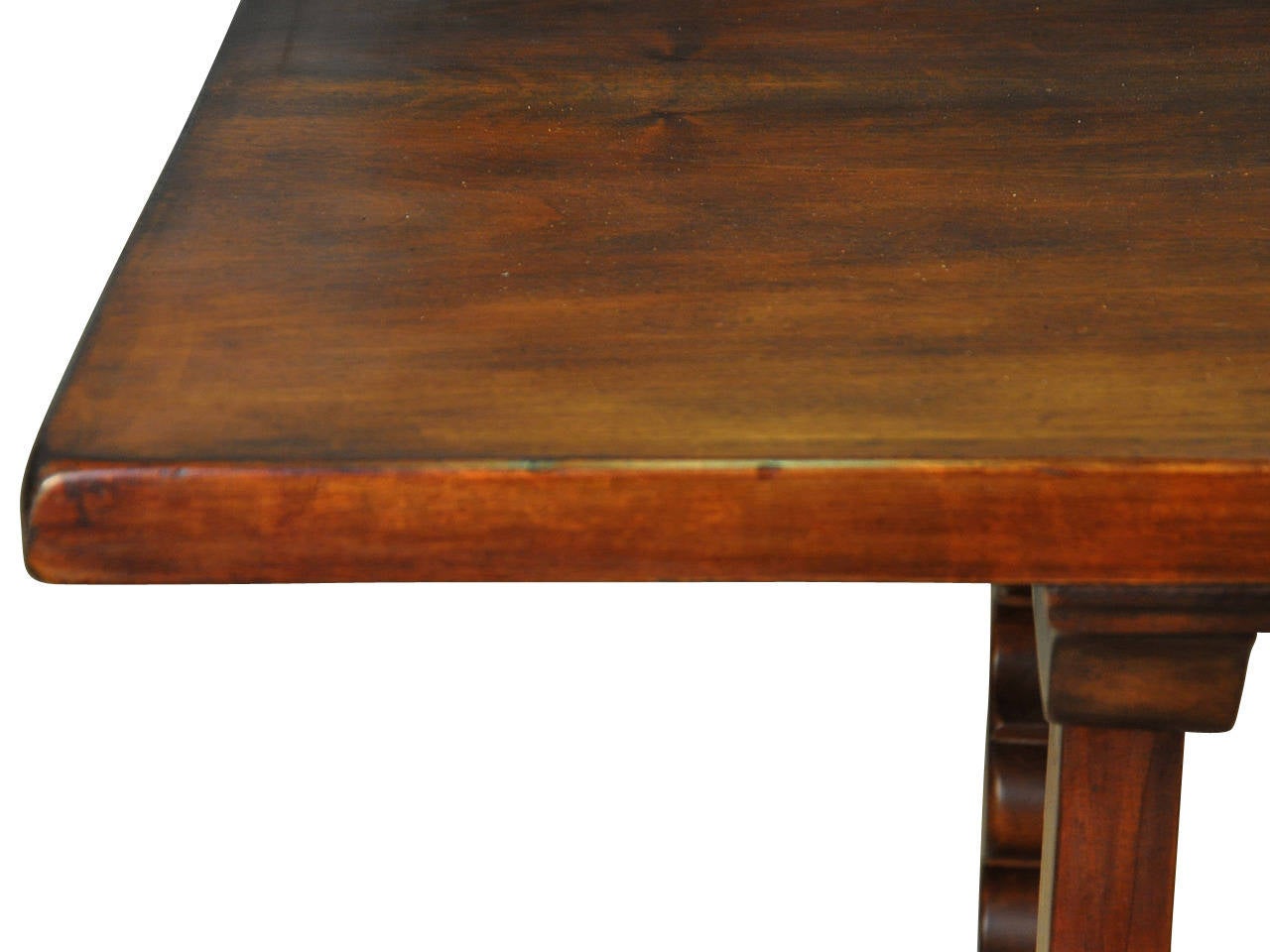 Early 20th Century Spanish Farm Table or Trestle Table in Walnut 1