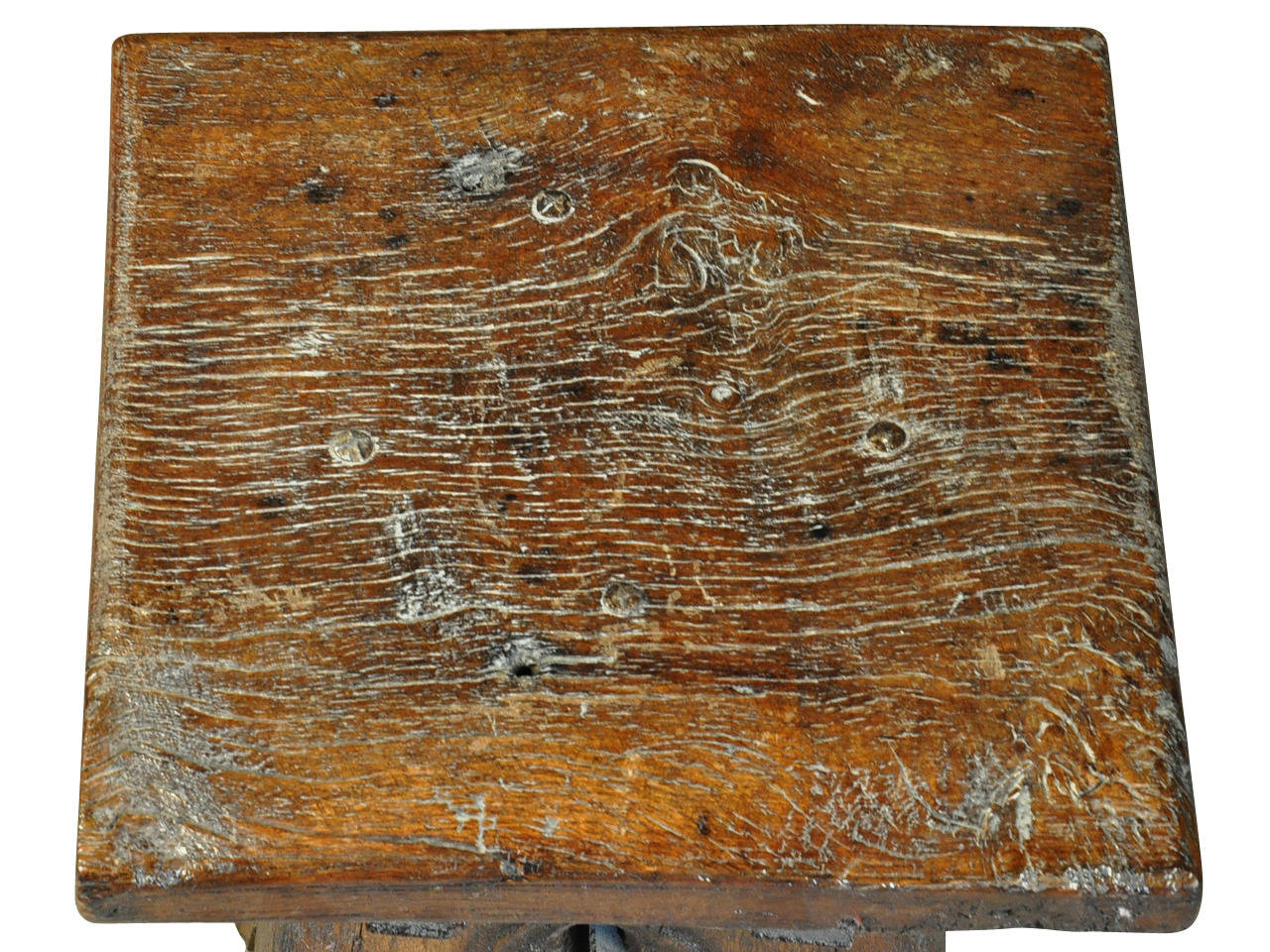 French Gothic Style Stools in Oak 2