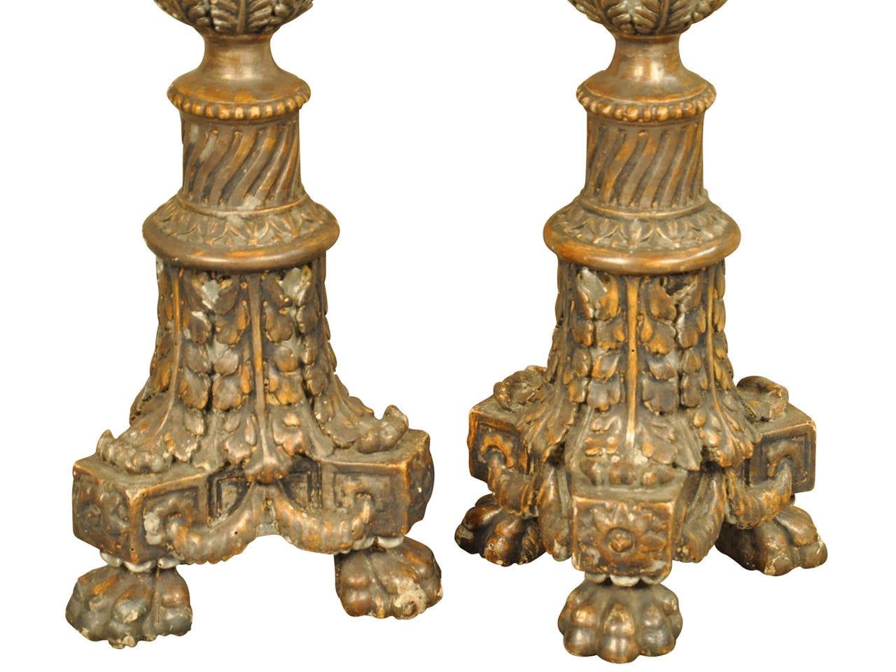 Pair of Late 18th Century Italian Altar Sticks 2