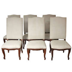 Outstanding and Important Set of Six Period Regence Dining Chairs