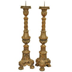 Pair of Late 18th Century Italian Altar Sticks