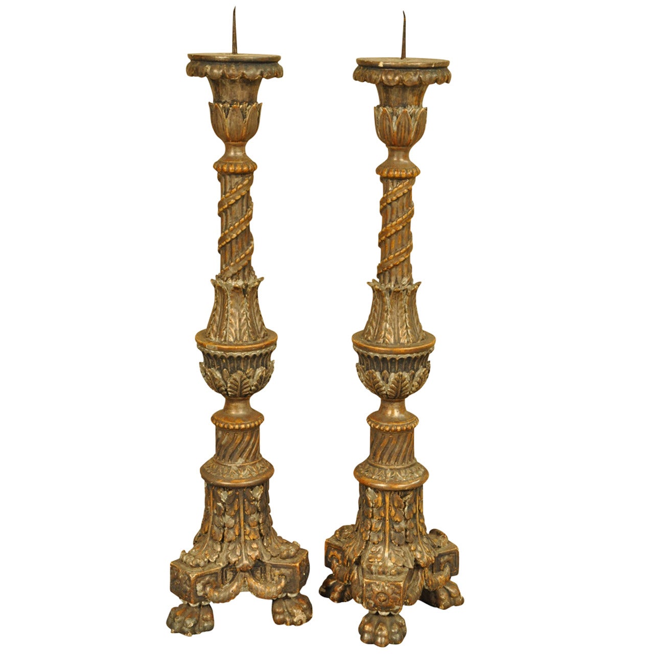 Pair of Late 18th Century Italian Altar Sticks