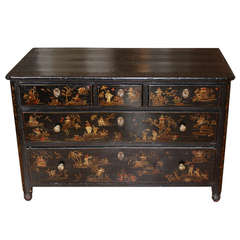 18th Century Italian Painted Chinoiserie Commode