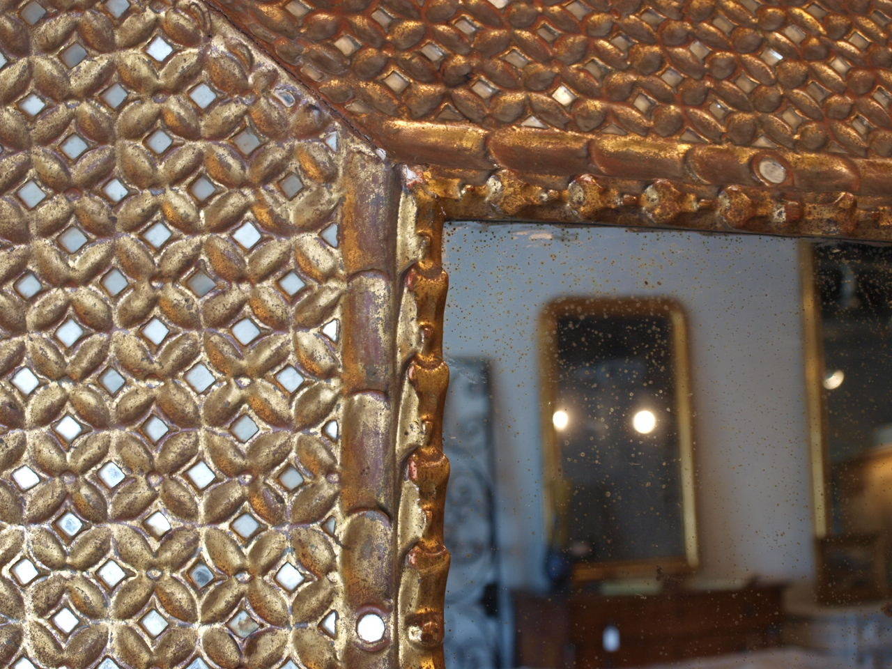 Later 19th Century Spanish Colonial Mirror in Giltwood 2