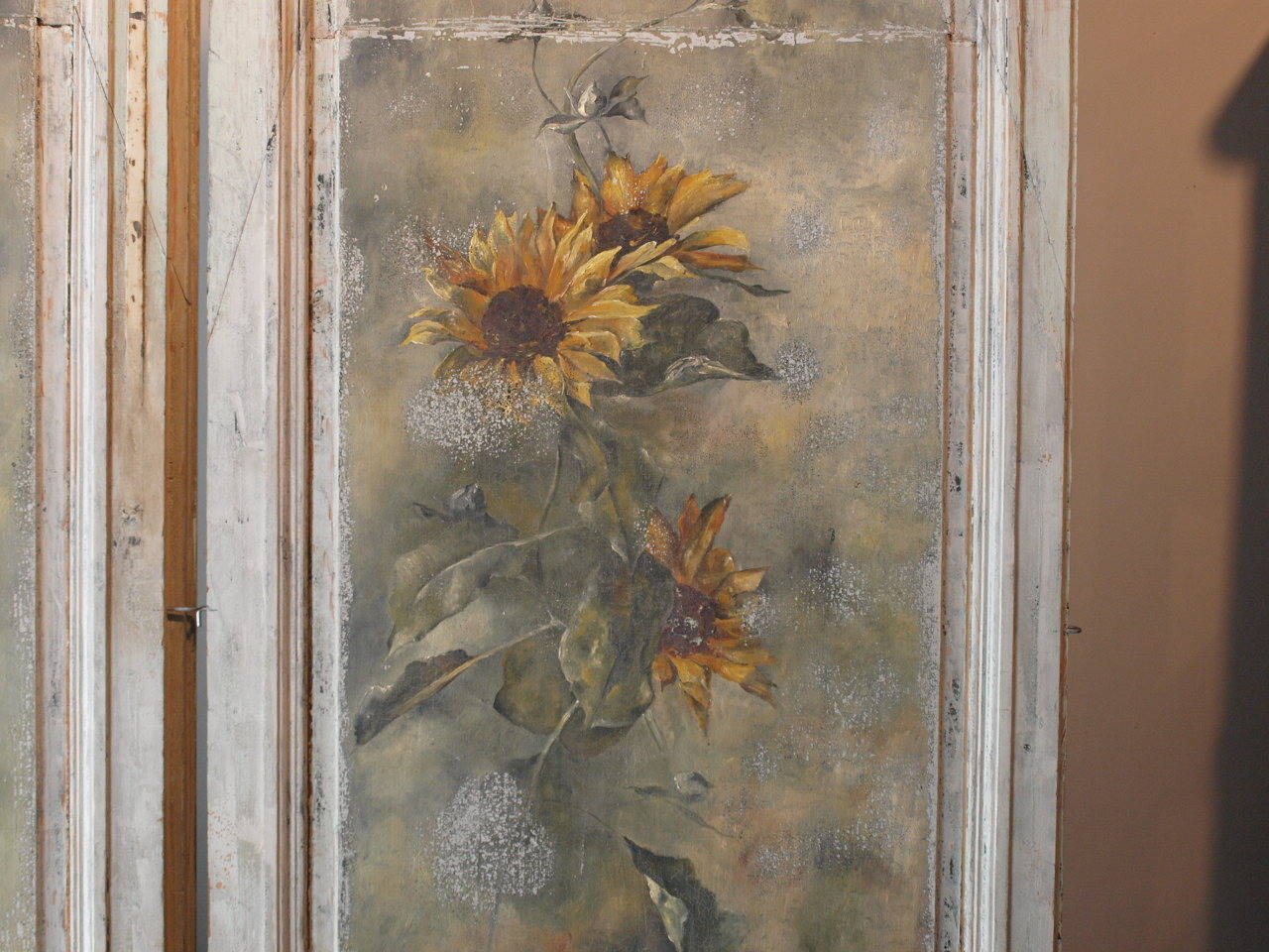 sunflower door painting