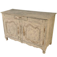 18th Century French Provencal Buffet In Painted Wood