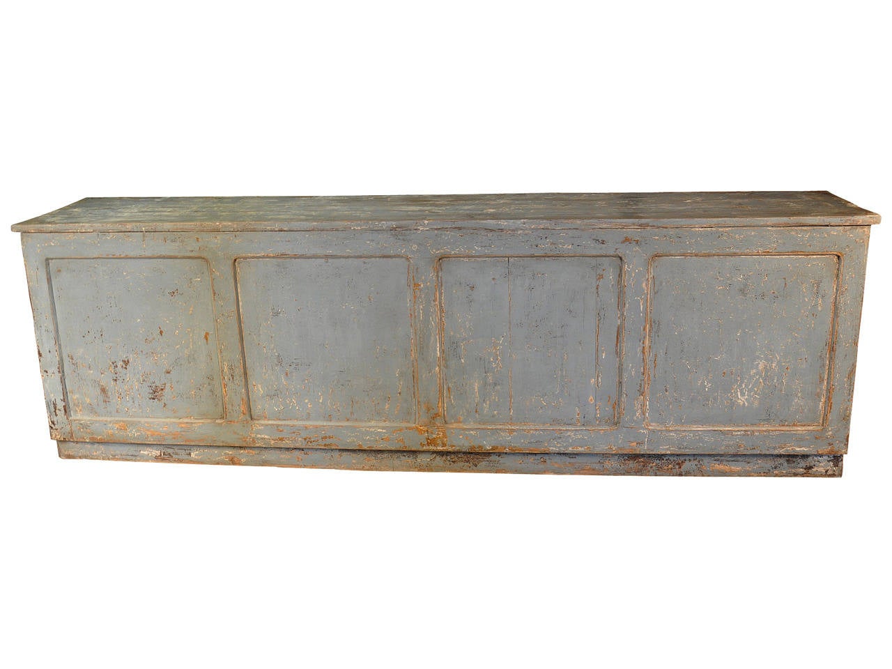 Mid-19th Century Painted Store Counter Enfilade from Portugal In Good Condition In Atlanta, GA