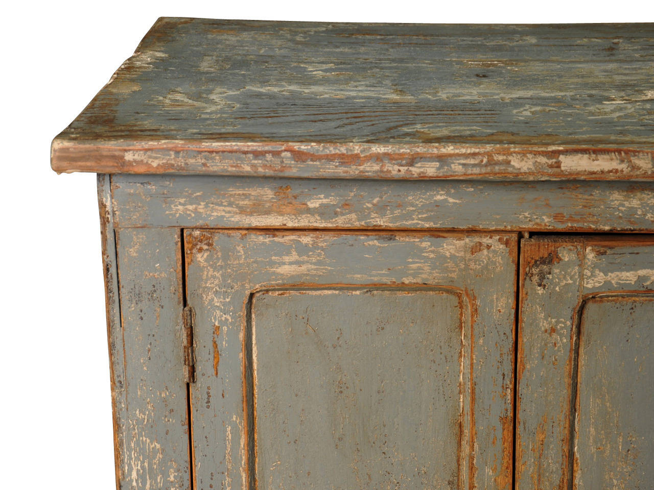 Wood Mid-19th Century Painted Store Counter Enfilade from Portugal