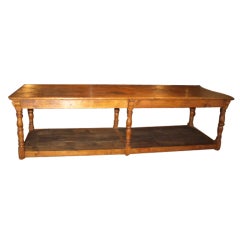 19th Century French "Drapier" Work Table in Pine Wood