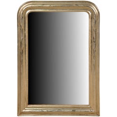 French Late 19th Century Louis Philippe Mirror in Silver Wood