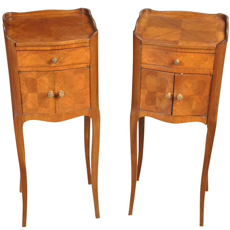 Pair of French 19th Century Louis XV Style Night Stands or Bedside
