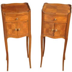 Pair of French 19th Century Louis XV Style Night Stands or Bedside Tables